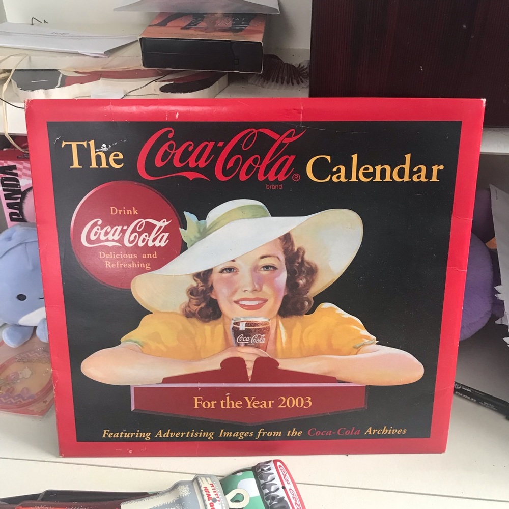 Coca Cola Red and Black 2003 Calendar - Coca Cola Brand